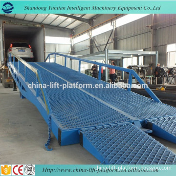 8t mobile loading hydraulic container dock ramp for forklift